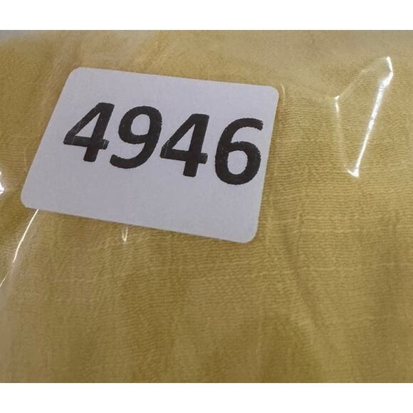 C est 1946 Large Yellow Bell 1/2 Sleeve Round Neck Guazy Top Ryaon Polyester - Picture 9 of 10